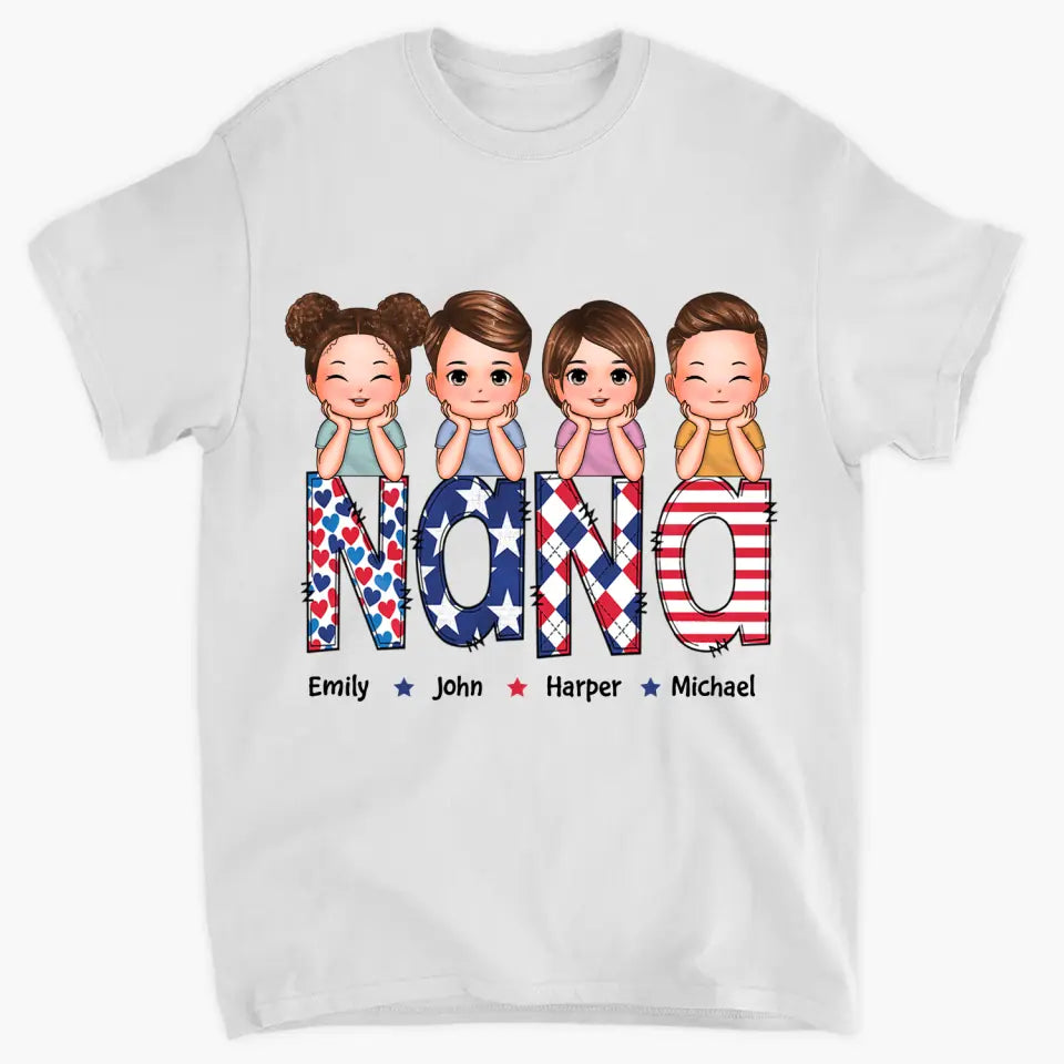 Personalized T-shirt - Mother's Day Gift For Mom - Grandma 4th Of July
