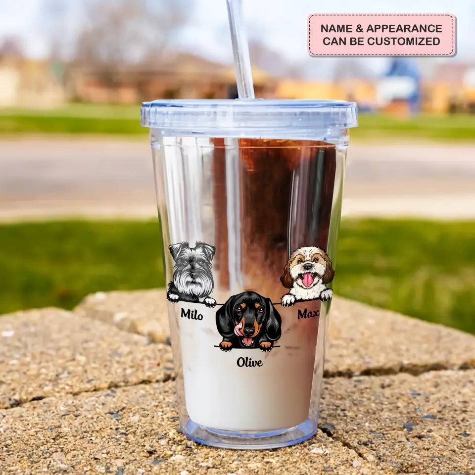 Personalized Acrylic Tumbler - Birthday Gift For Dog Lover - Dog Mom Dog Dad Father's Day ARND0014