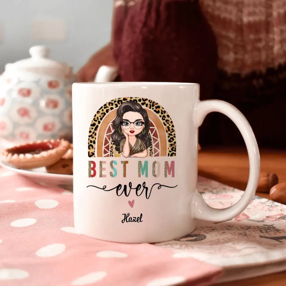 Personalized White Mug - Mother's Day, Birthday Gift For Mom, Grandma - Best Mom Ever