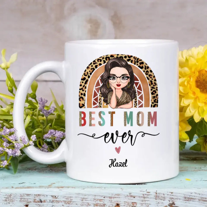 Personalized White Mug - Mother's Day, Birthday Gift For Mom, Grandma - Best Mom Ever