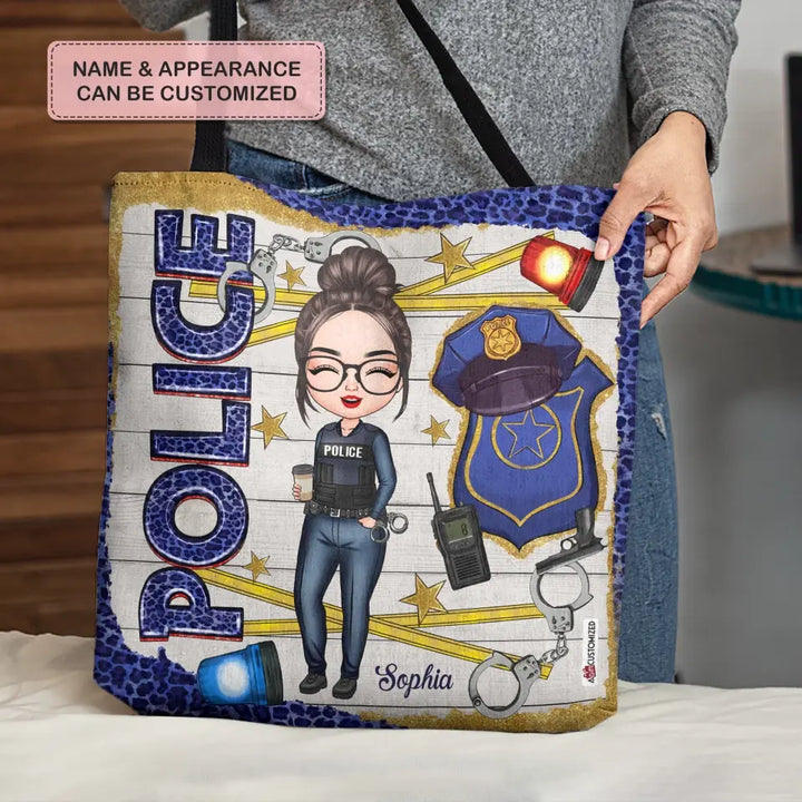 Personalized Tote Bag - Gift For Police - A Police
