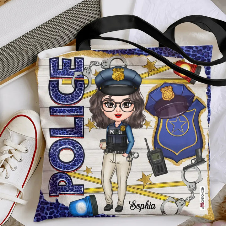 Personalized Tote Bag - Gift For Police - A Police