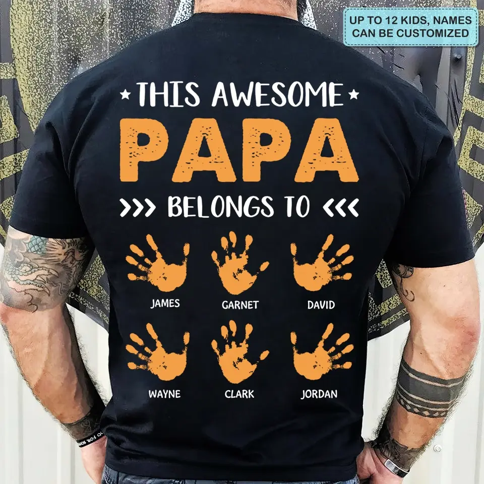 Personalized T-shirt - Father's Day, Birthday Gift For Dad, Grandpa - This Daddy Belongs To