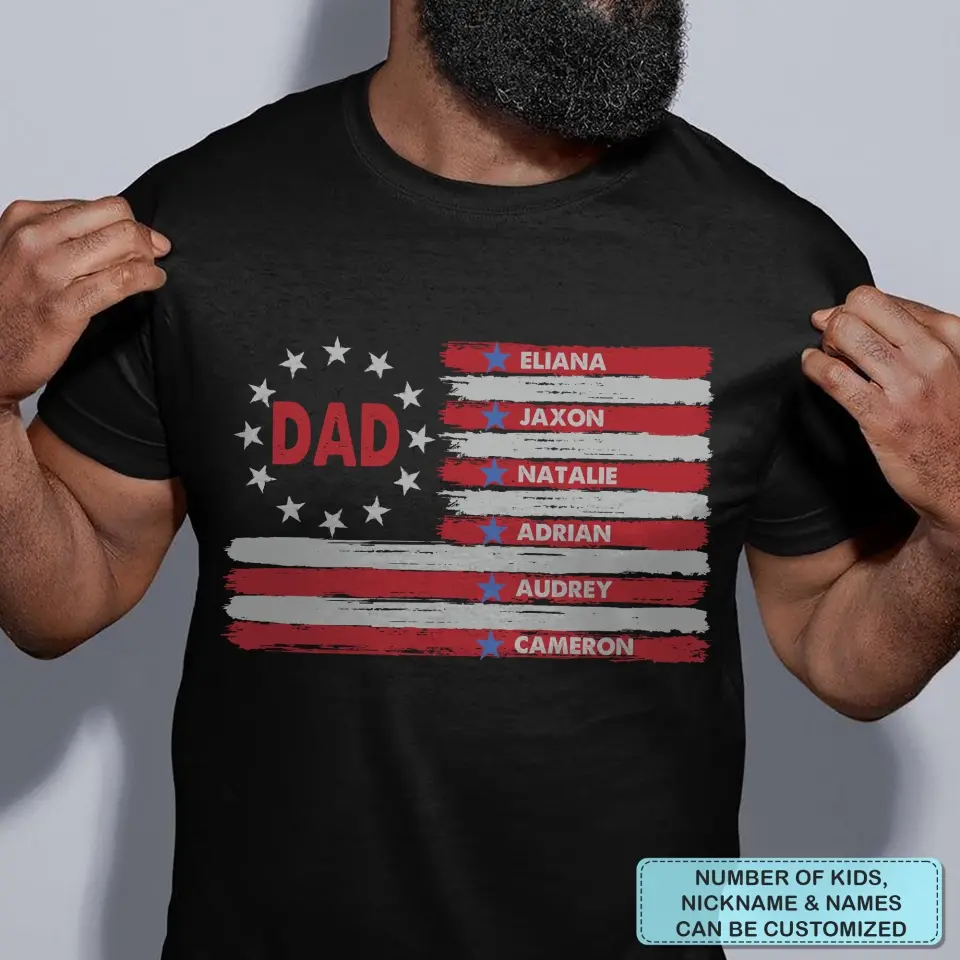 American Daddy - Personalized Shirt Gift For Father's Day