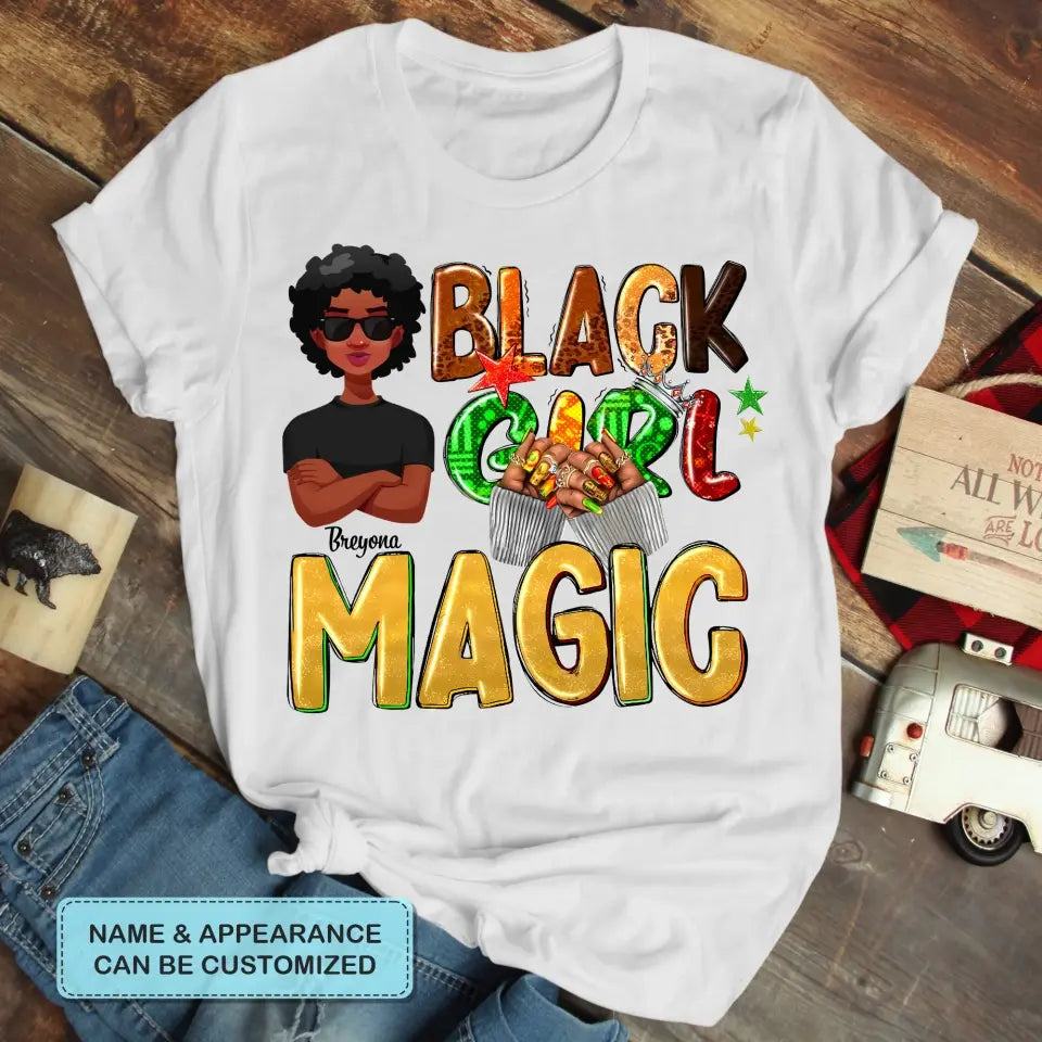 Personalized T-shirt - Mother's Day Gift For Mom - Black Girl Magic