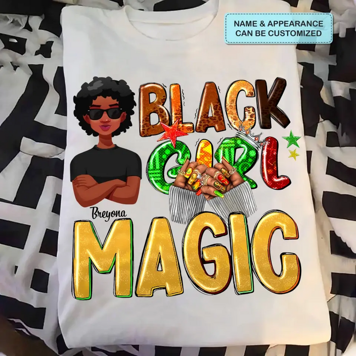 Personalized T-shirt - Mother's Day Gift For Mom - Black Girl Magic