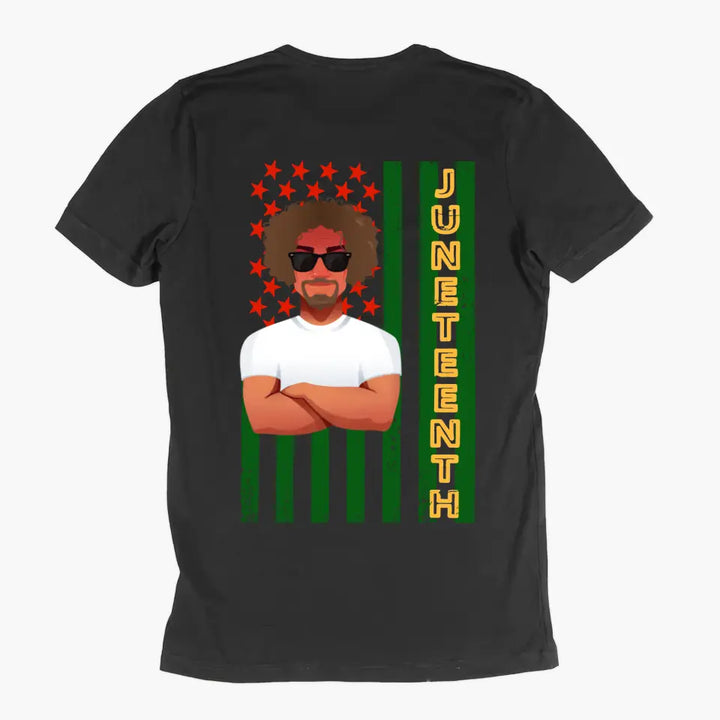 Personalized T-Shirt - Father's Day, Birthday Gift For Dad, Grandpa - Juneteenth Pride