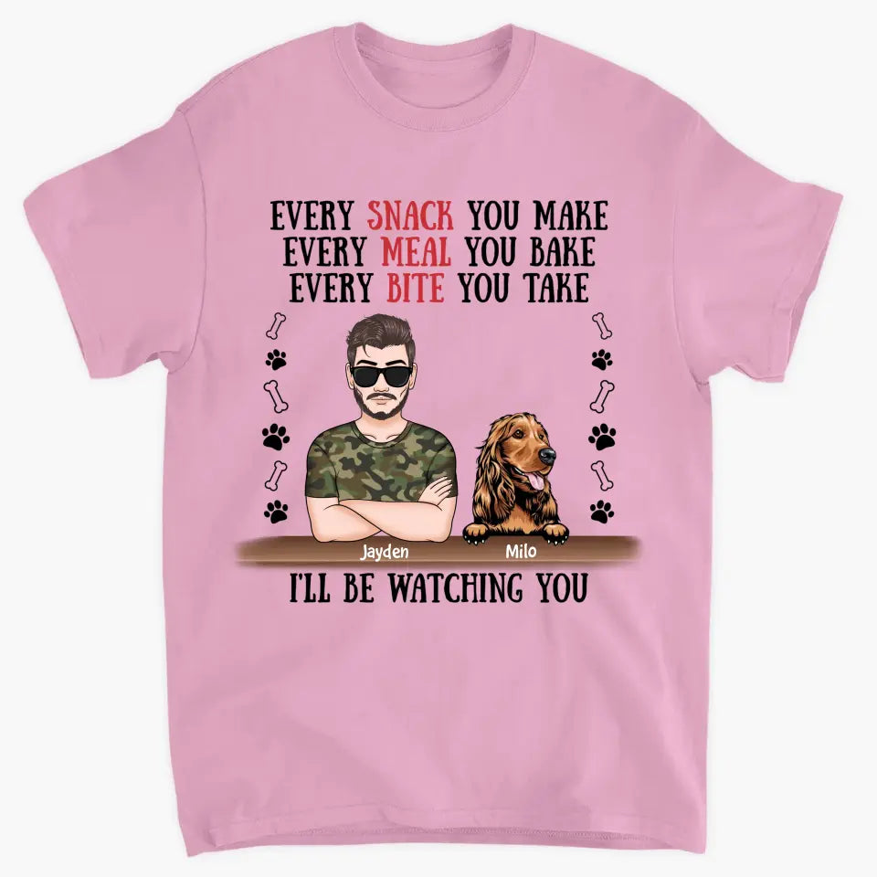 Personalized T-Shirt - Father's Day Gift For Pet Dad, Pet Lover, Dog Dad, Cat Dad - We'll Be Watching You