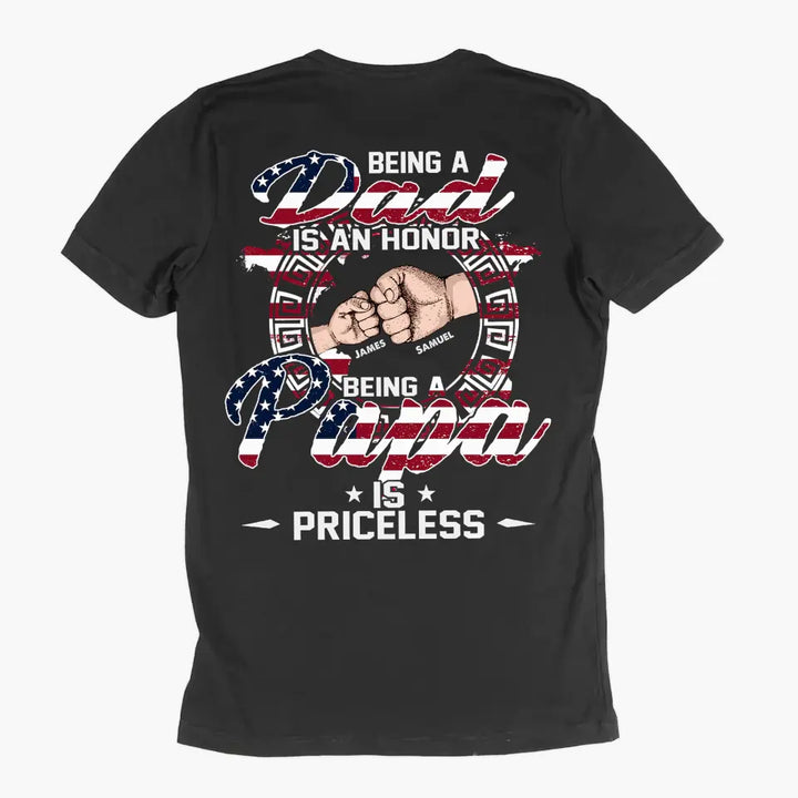 Personalized T-shirt - 4th Of July, Father's Day, Birthday Gift For Dad, Grandpa - Being Grandpa Is Priceless