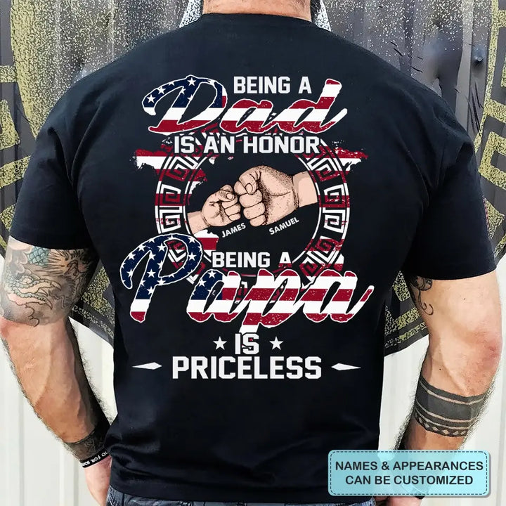 Personalized T-shirt - 4th Of July, Father's Day, Birthday Gift For Dad, Grandpa - Being Grandpa Is Priceless