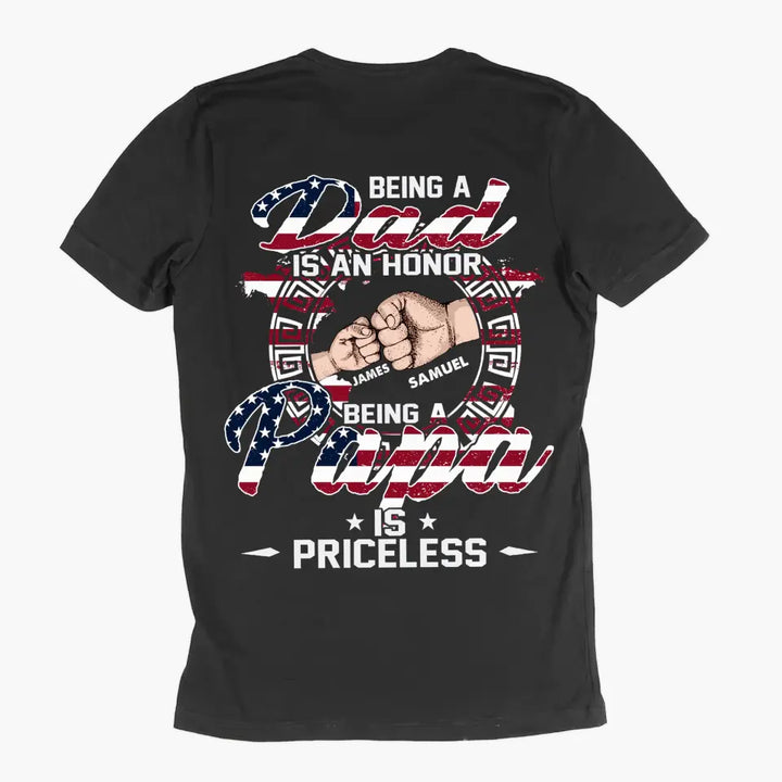 Personalized T-shirt - 4th Of July, Father's Day, Birthday Gift For Dad, Grandpa - Being Grandpa Is Priceless