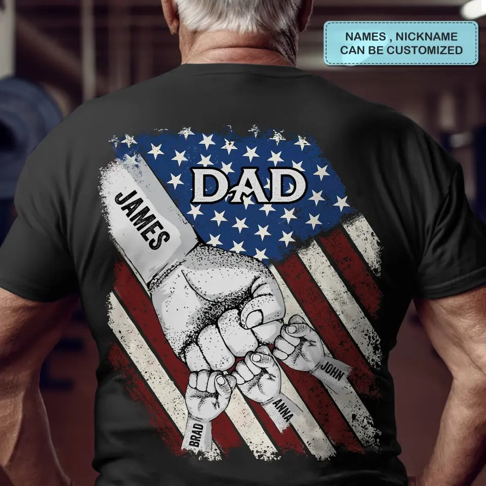 Personalized T-shirt - 4th Of July, Father's Day, Birthday Gift For Dad, Grandpa - American Flag Daddy