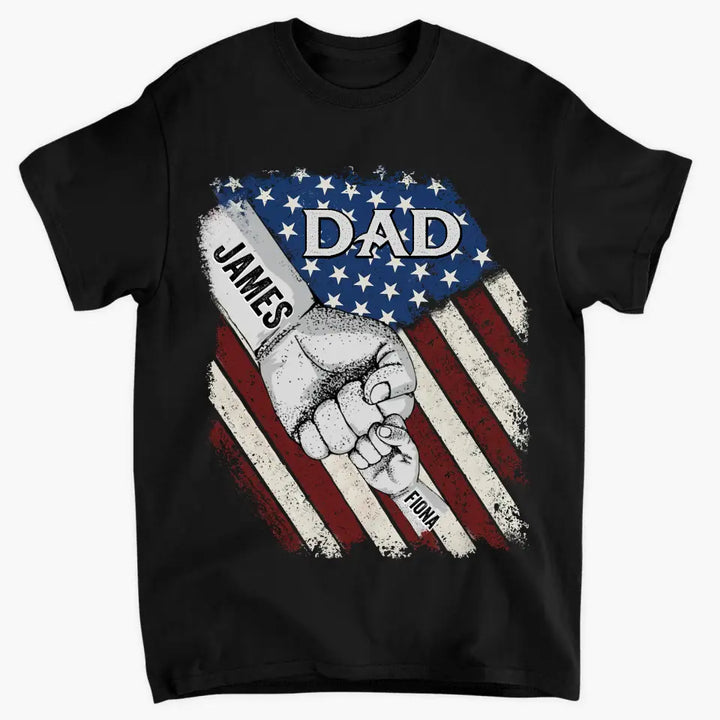 Personalized T-shirt - 4th Of July, Father's Day, Birthday Gift For Dad, Grandpa - American Flag Daddy