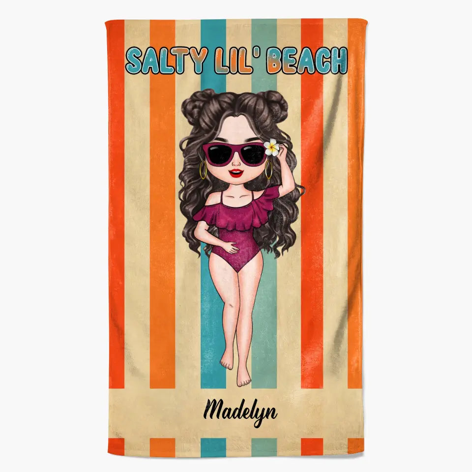 Personalized Beach Towel - Gift For Beach Lover - Just A Girl Who Loves Beach ARND0014
