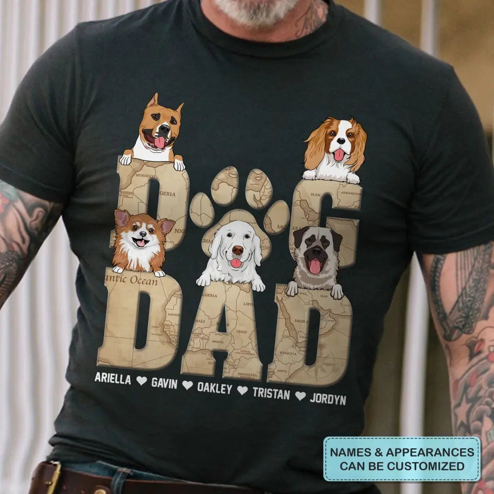 Personalized T-shirt - Father's Day, Birthday Gift For Dad, Grandpa, Pet Lover - Dog Dad