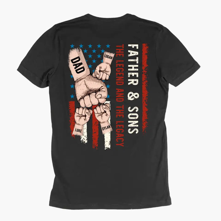 Personalized T-shirt - Father's Day, Birthday Gift For Dad, Grandpa - Father And Children The Legend And The Legacy