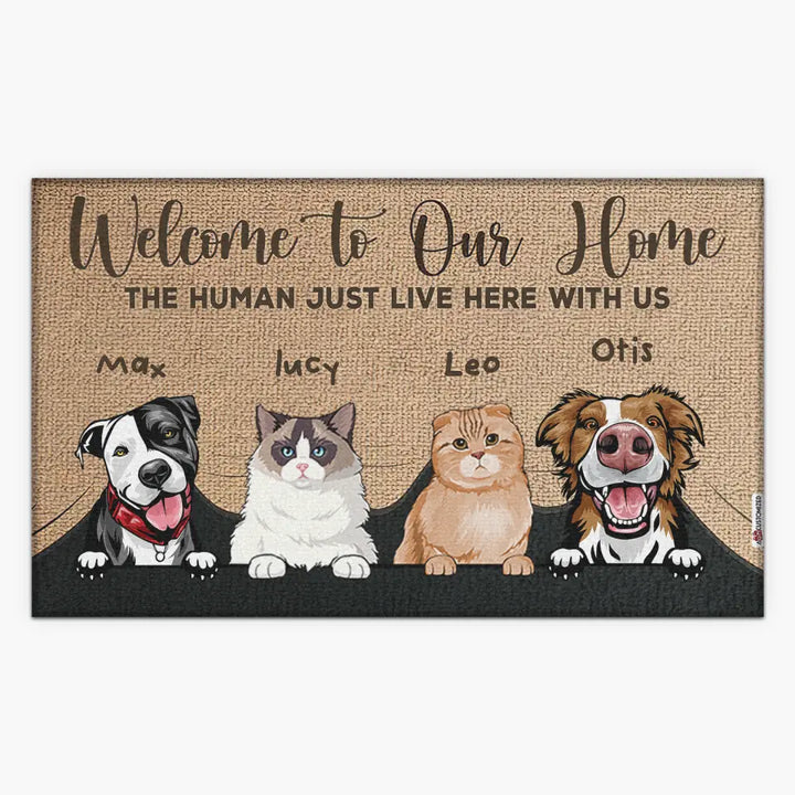 Personalized Custom Doormat - Gift For Pet Lover - Welcome To Our Home
