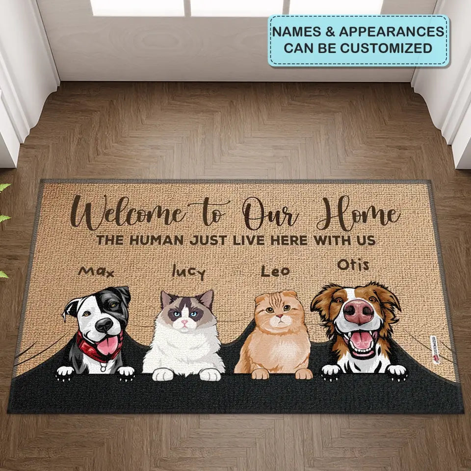 Personalized Custom Doormat - Gift For Pet Lover - Welcome To Our Home