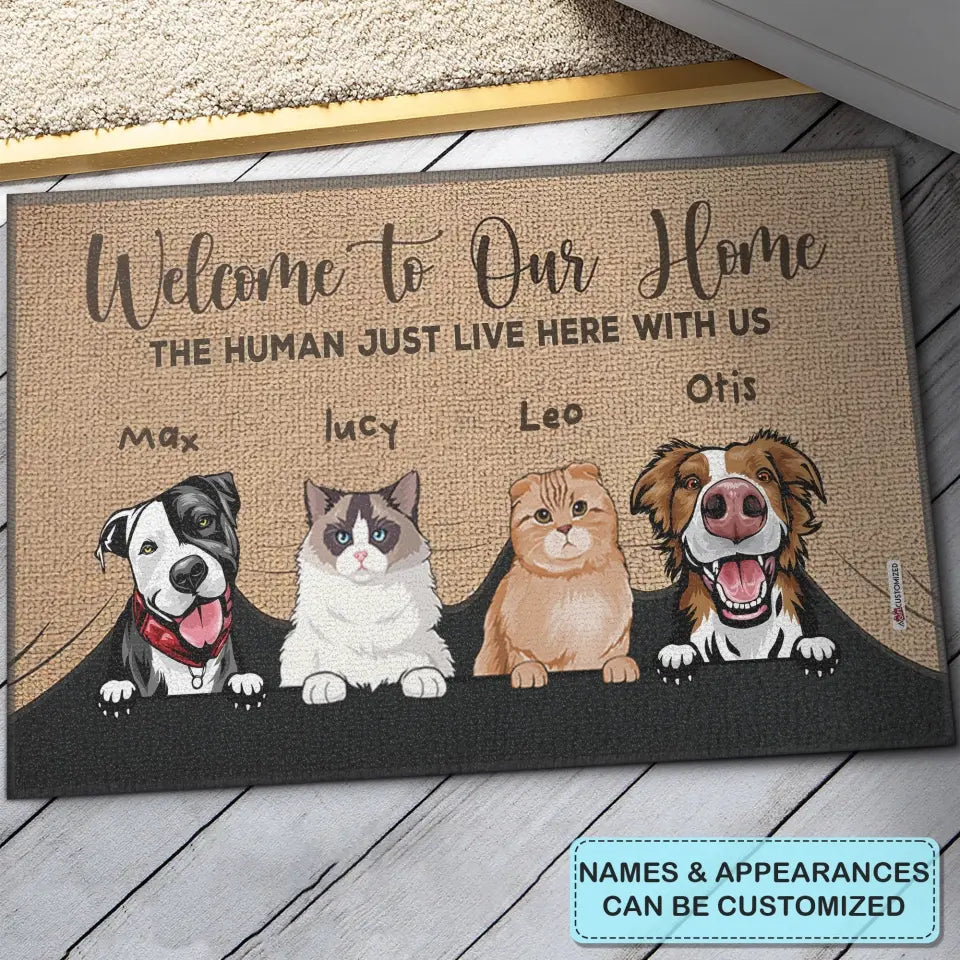 Personalized Custom Doormat - Gift For Pet Lover - Welcome To Our Home