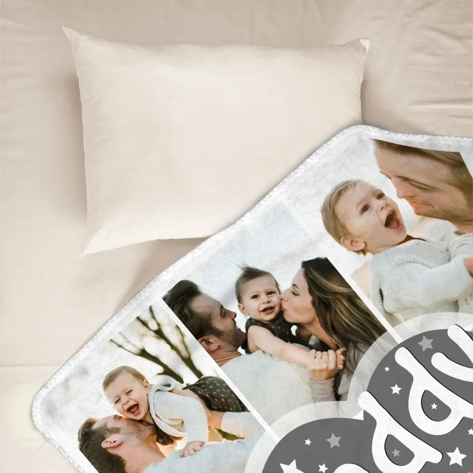 Personalized Custom Blanket - Birthday, Father's Day Gift For Dad - You Are The World