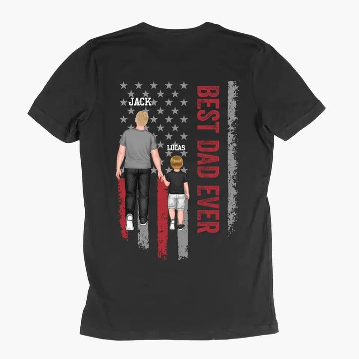 Personalized Custom T-shirt - Father's Day Gift For Dad - Best Dad Ever
