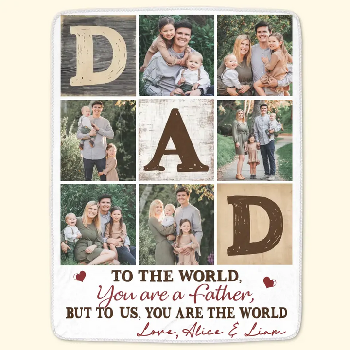Personalized Custom Blanket - Birthday, Father's Day Gift For Dad - Dad We Love You