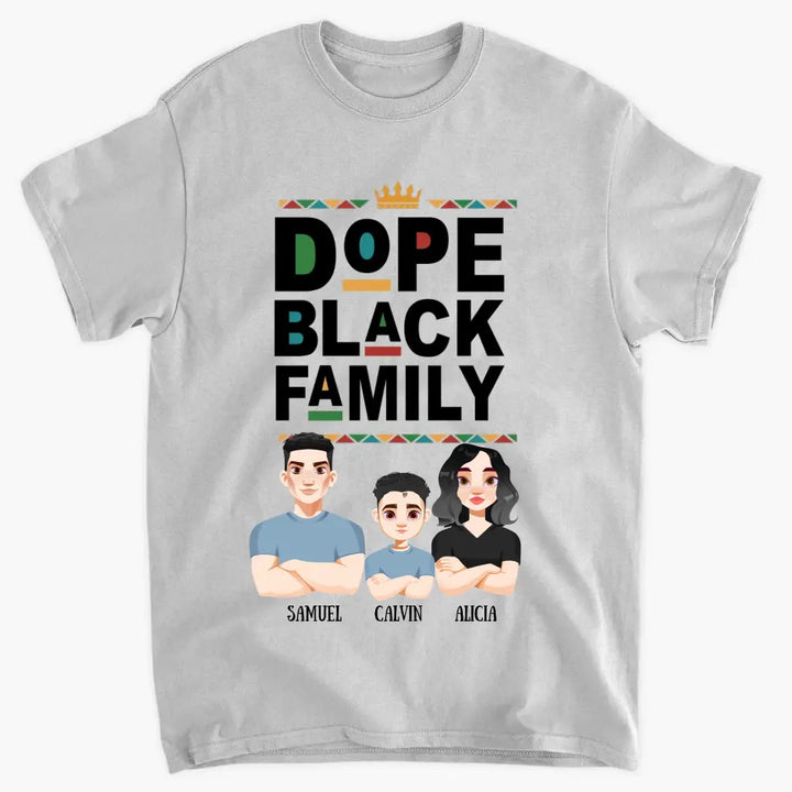 Personalized Custom T-shirt - Mother's Day Gift For Mom - Dope Black Family