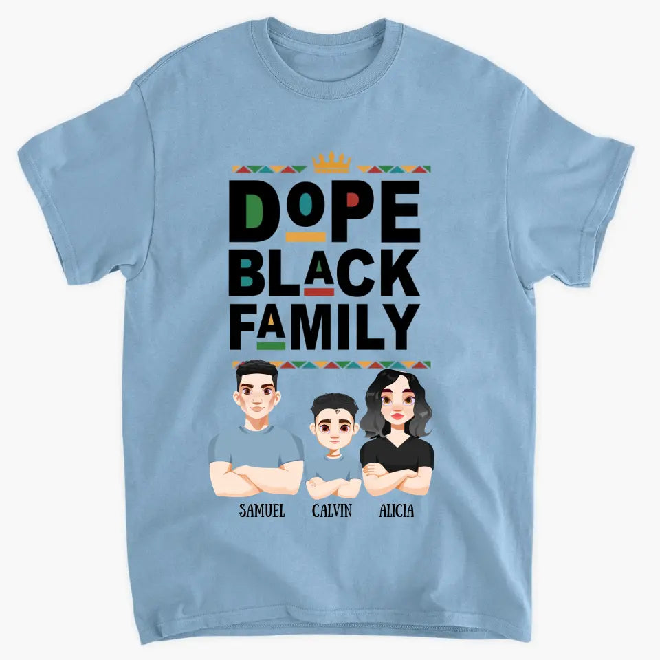 Personalized Custom T-shirt - Mother's Day Gift For Mom - Dope Black Family