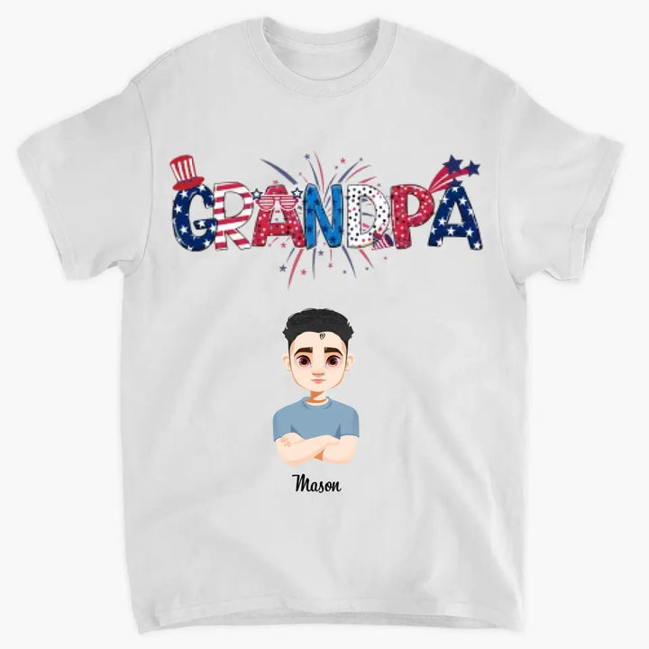 Personalized Custom T-shirt - 4th of July, Father's Day Dad - Mama Papa Mom Daddy