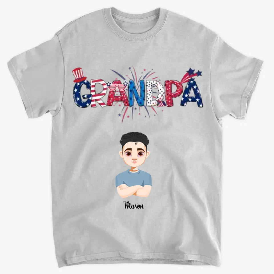 Personalized Custom T-shirt - 4th of July, Father's Day Dad - Mama Papa Mom Daddy