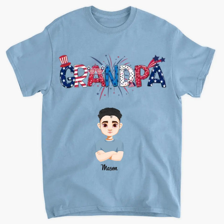 Personalized Custom T-shirt - 4th of July, Father's Day Dad - Mama Papa Mom Daddy