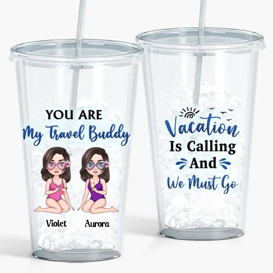 Personalized Custom Acrylic Tumbler - Birthday, Holiday Gift For Friend, Bestie, Beach Lover - Summer Is Calling And We Must Go