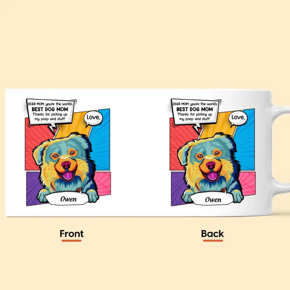 Personalized Custom White Mug - Birthday Gift For Dog Lover - Best Dog Mom Ever