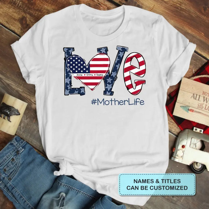 Personalized Custom T-shirt - 4th Of July Gift For Grandma - MotherLife