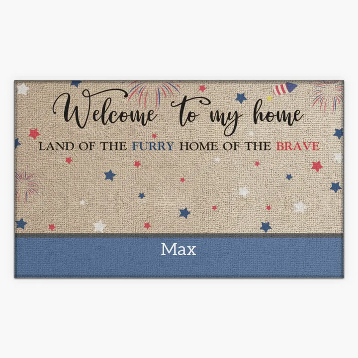 Personalized Custom Doormat - 4th Of July, Birthday Gift For Pet Lover - Welcome To Our Home