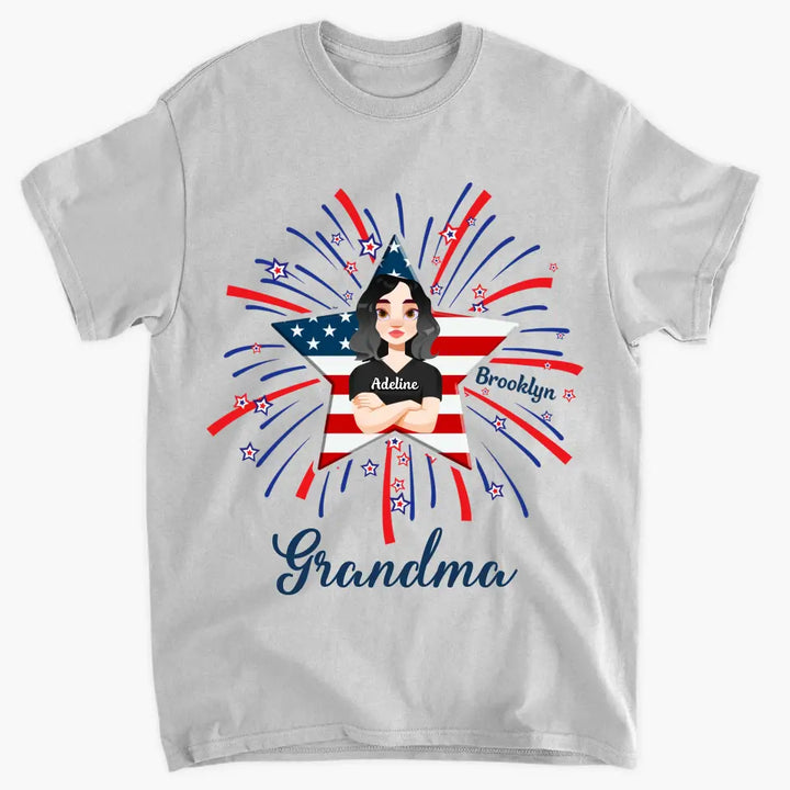 Personalized T-shirt - 4th Of July Gift For Grandma - Firework Mom