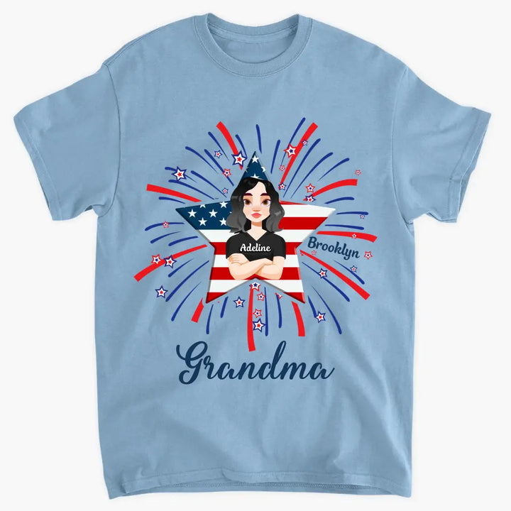 Personalized T-shirt - 4th Of July Gift For Grandma - Firework Mom