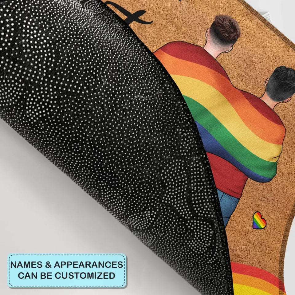 Personalized Custom Doormat - Pride Month, LGBT, Anniversary Gift For Couple - Home Sweet Home