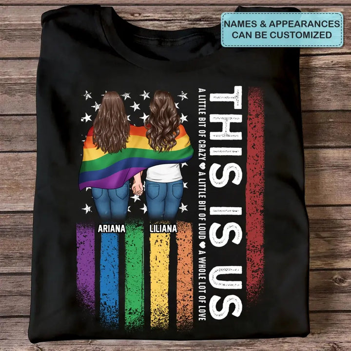 Personalized Custom T-shirt - Pride Month, 4th Of July, LGBT, Anniversary Gift For Couple - This Is Us