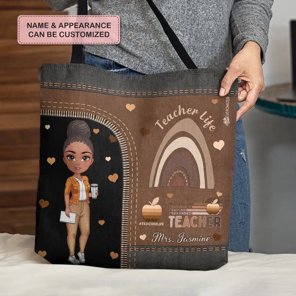 Personalized Custom Tote Bag - Birthday, Teacher's Day Gift For Teacher - Worthy Teacher