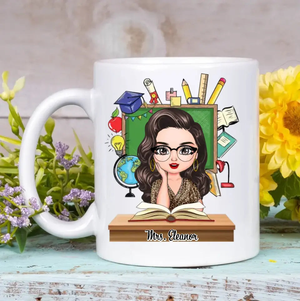 Personalized Custom White Mug - Teacher's Day, Birthday Gift For Teacher - Hi Its Me Im The Teacher