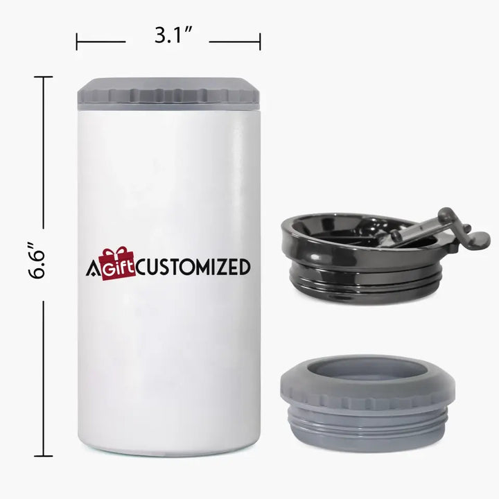 Personalized Custom Can Cooler Tumbler - Father's Day, Birthday Gift For Dad, Father - Seems Like Just Yesterday I Was Chilling In Your Balls