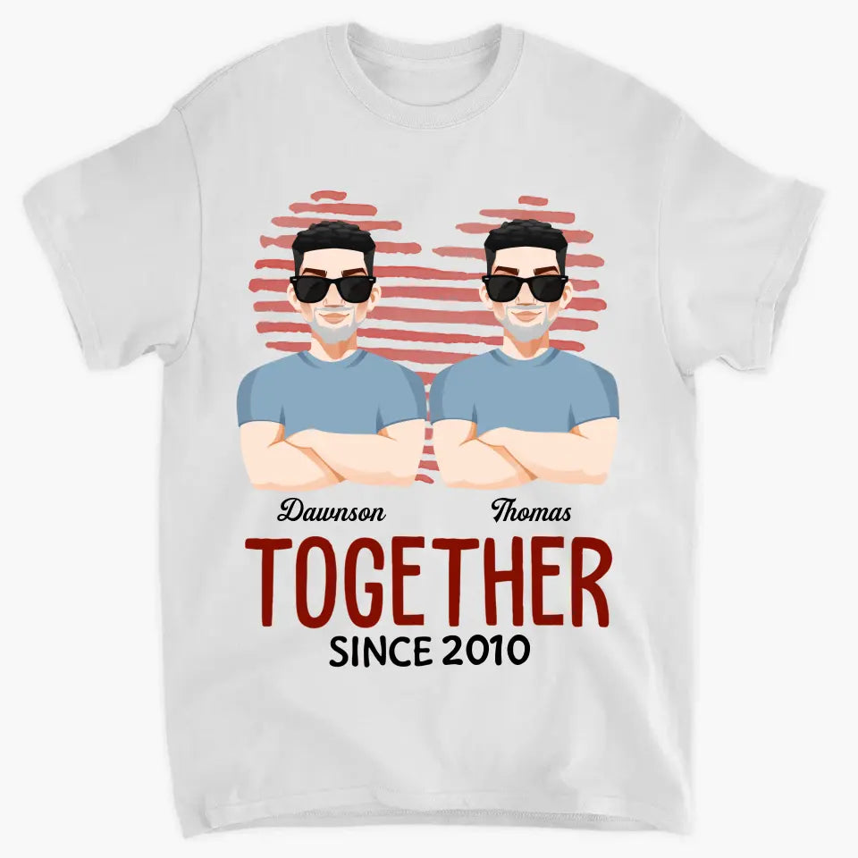 Personalized Custom T-shirt - Gift For Couple - Together Since