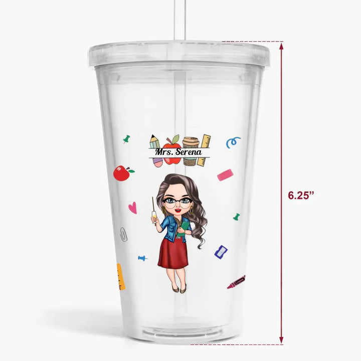 Personalized Acrylic Tumbler - Teacher's Day, Birthday Gift For Teacher - Difference Maker ARND018