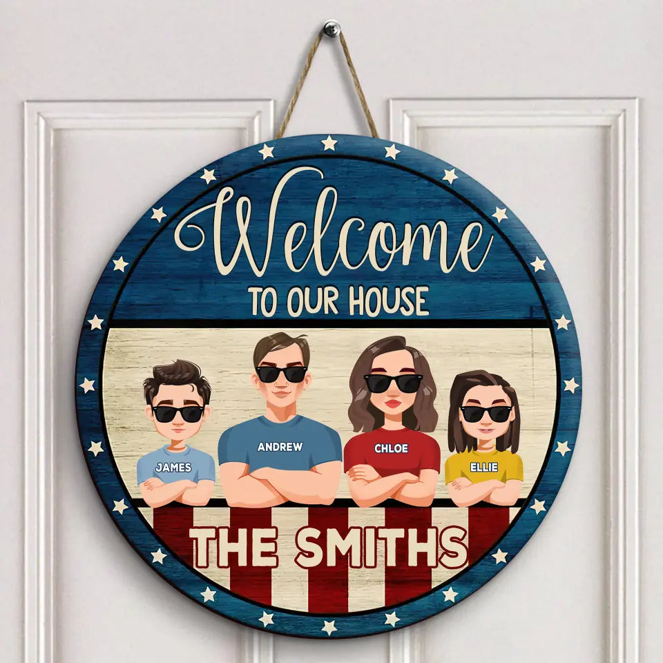 Personalized Custom Doormat - 4th Of July, Welcoming Gift For Family - Welcome To Our House 4th Of July
