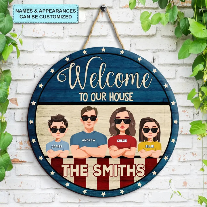 Personalized Custom Doormat - 4th Of July, Welcoming Gift For Family - Welcome To Our House 4th Of July