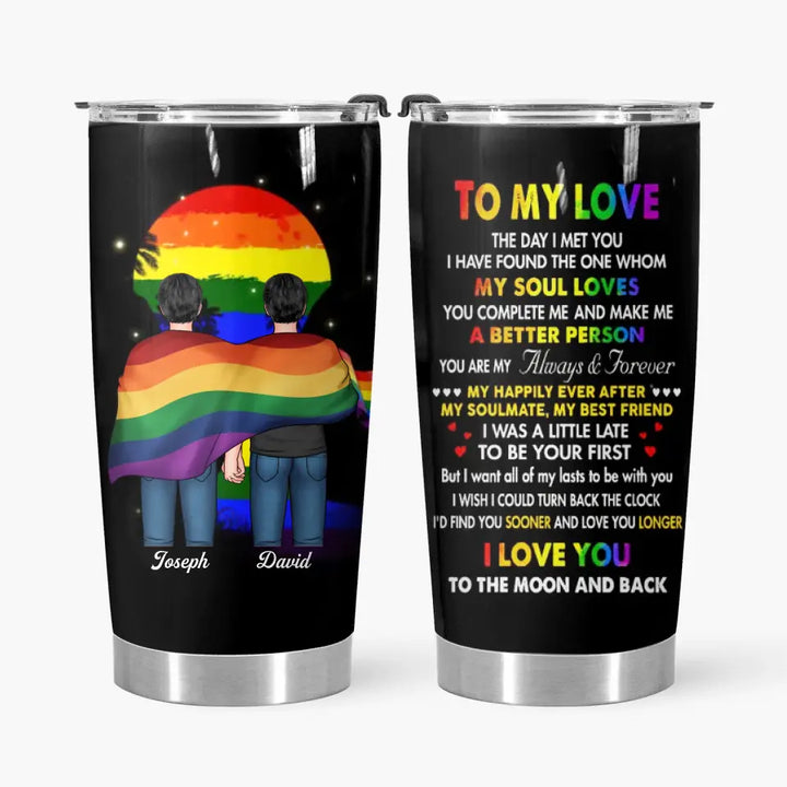 Personalized Custom Tumbler - Pride Month, LGBT, Anniversary Gift For Couple - The Day I Met You