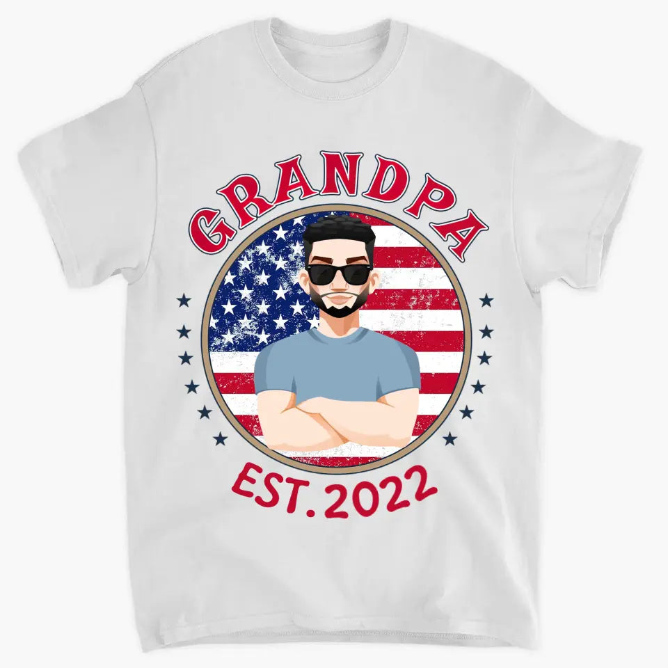 Personalized Custom T-shirt - 4th Of July, Father's Day, Birthday Gift For Dad, Grandpa - Cool Dad Shirt