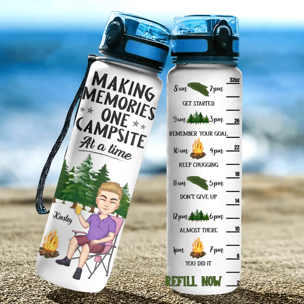 Personalized Custom Water Tracker Bottle Birthday Gift, Gift For Cam