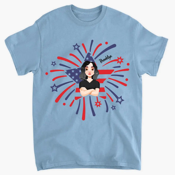 Personalized Custom T-shirt - 4th Of July Gift For Grandma - Mommy's Fireworks